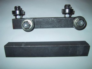Angle Iron's with skate bearings mounted using bolts