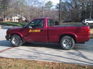 Side view of the Electric S-10 Pickup