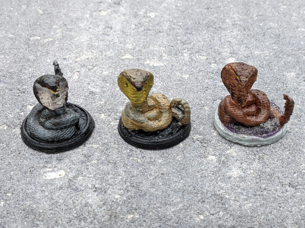 Black, Yellow and Brown cobra mini-figures