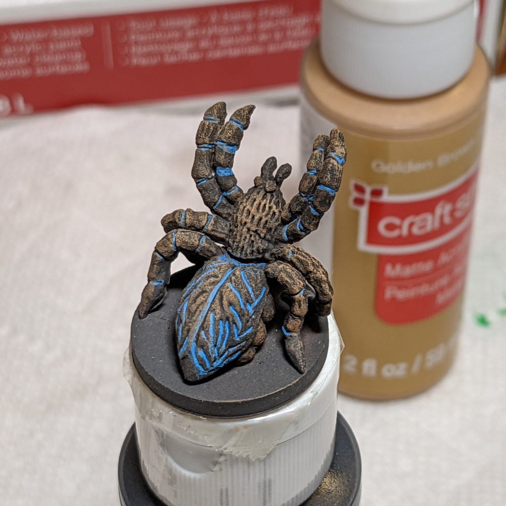 Lightly drybrushed with golden brown