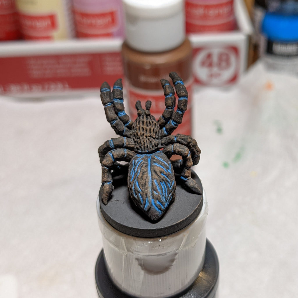 Drybrushed with brown