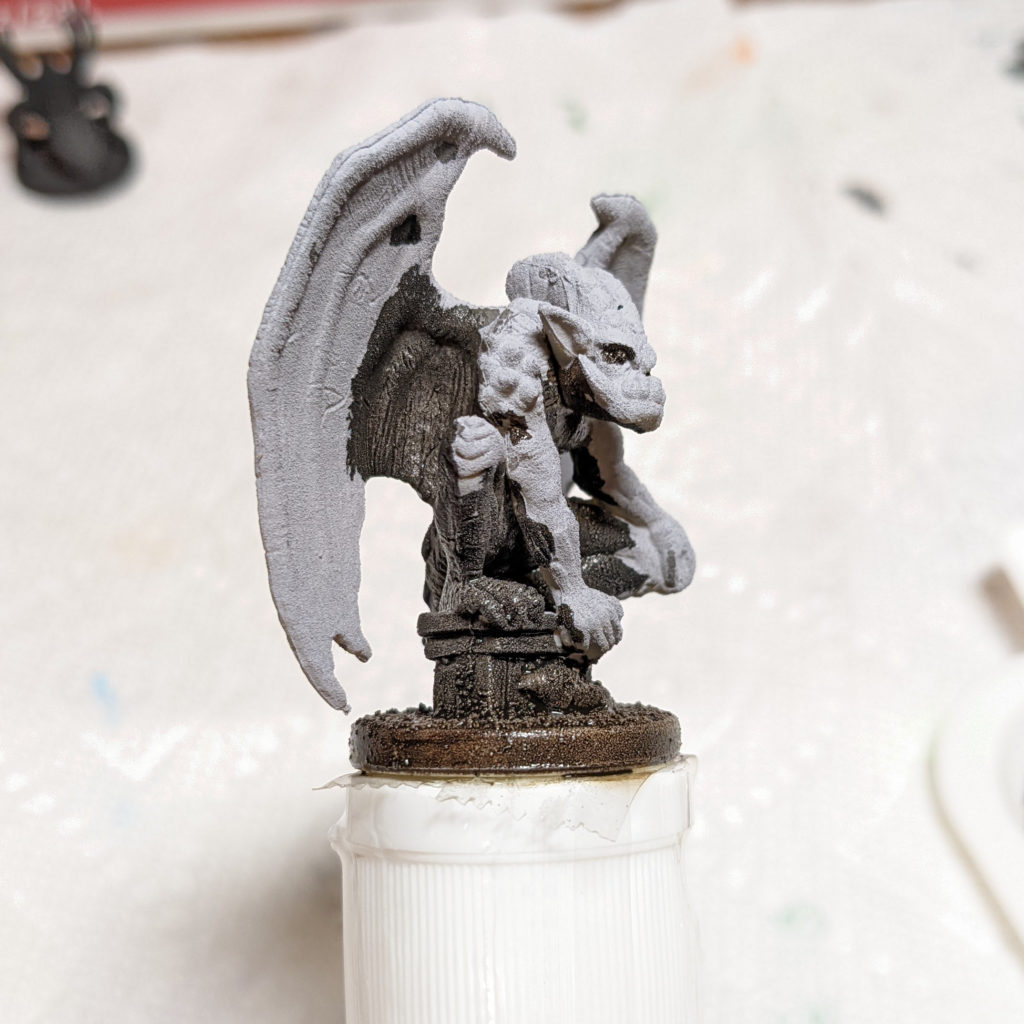 Burnt Umber Wash on many parts of the Gargoyle