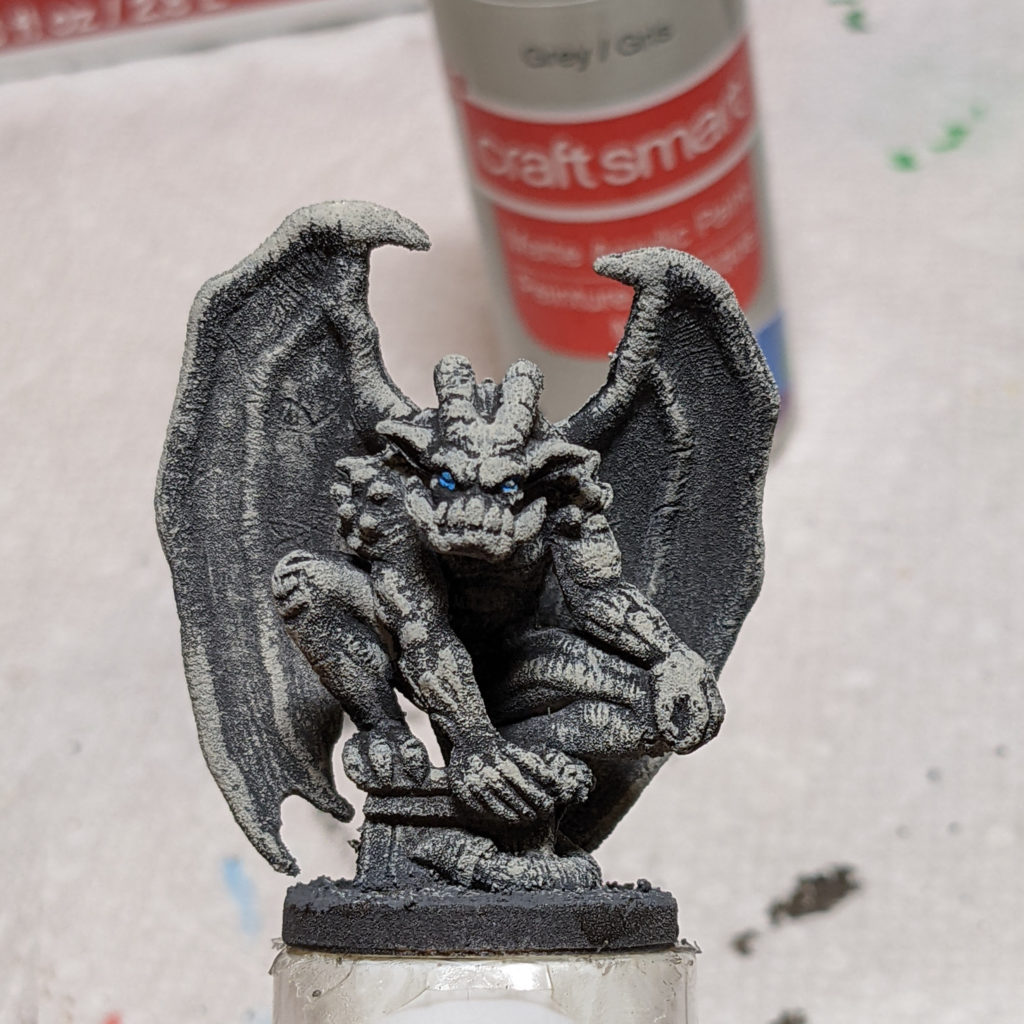 Gray drybrushed on Gargoyle 