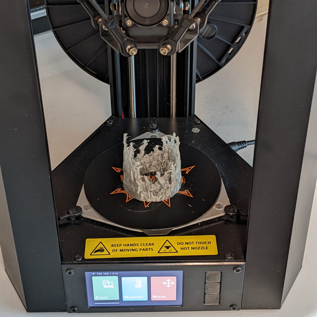 3D printed flame shield model