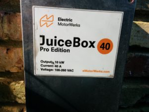 Juice Box Pro 40 front faceplate, original silver model from e-motor-works