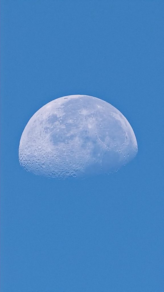 Seestar S50 image of the moon in the daytime