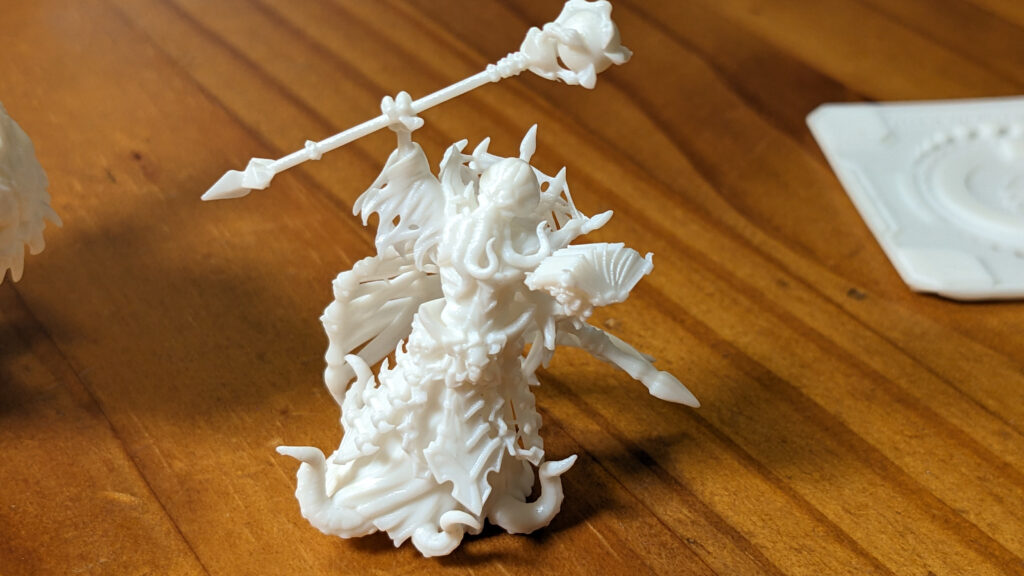 A finely detailed 25mm tabletop figure printed in the white resin