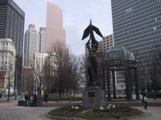 Statue in woodruff park.